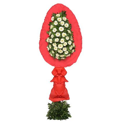  Antalya Çiçek Beyaz Gerbera Sepet/Çelenk